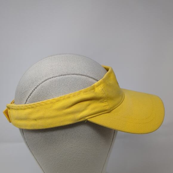 Fox Golf Strapback Sun Visor Cap Yellow One Size Adjustable Embroidered Cotton - Picture 5 of 9